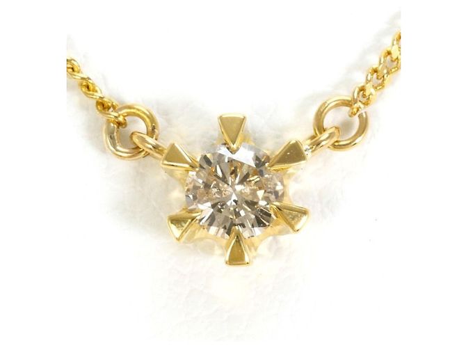 Autre Marque Colar em ouro amarelo 18K com diamante marrom Dourado