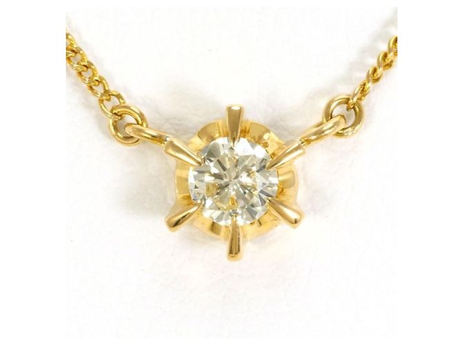 Autre Marque 18K Gelbgoldhalskette mit Diamant Golden