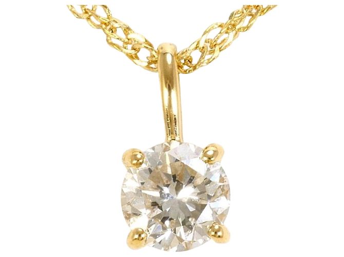 Autre Marque 18K Gelbgoldhalskette mit Diamant Golden