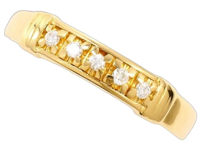 Autre Marque 18K Gelbgold-Ring mit Diamant Golden