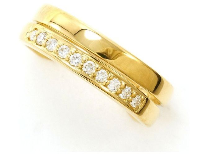 Autre Marque 18K Gelbgold-Ring mit Diamant Golden