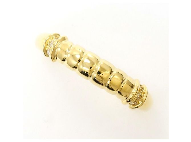 Autre Marque 18K Gelbgold-Ring mit Diamant Golden