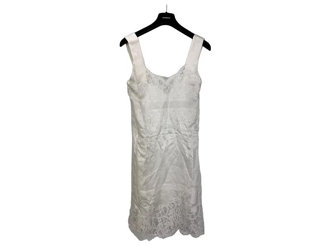 Givenchy Vestido de Renda e Seda Branco