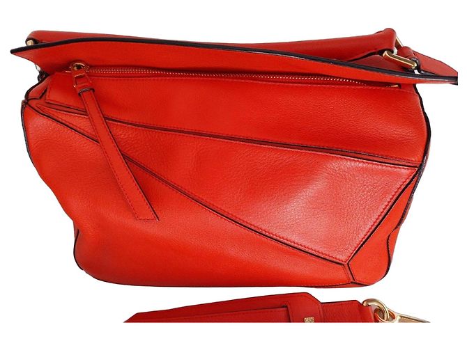 Loewe Puzzle Borsa in Pelle Rossa Rosso
