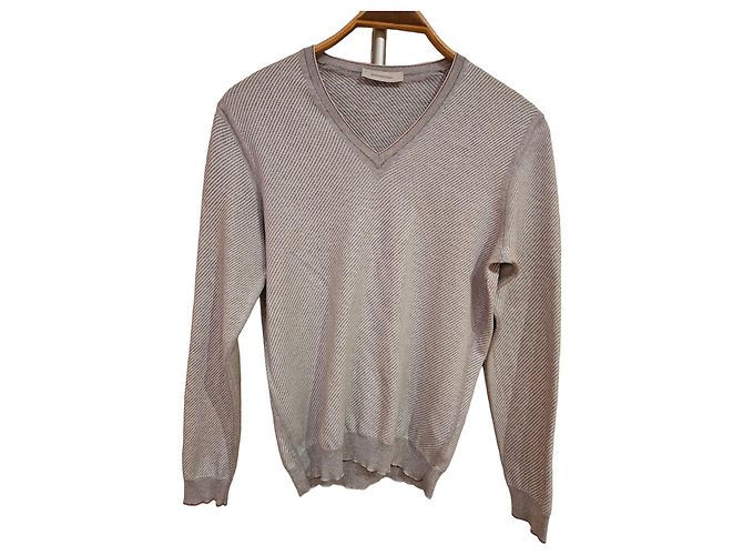 Ermenegildo Zegna V-Ausschnitt Pullover grau