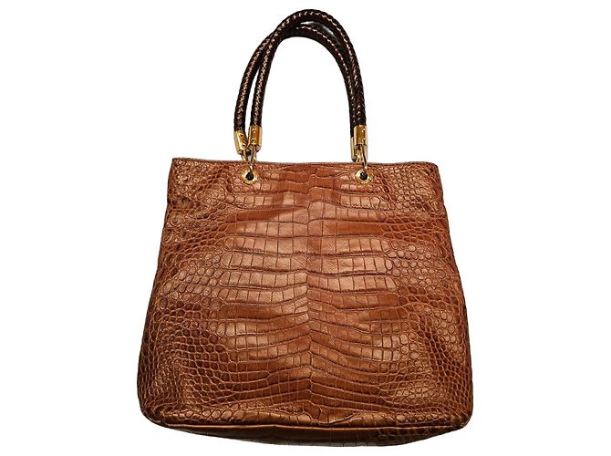 Michael Kors Bolsa Tote de Couro com Relevo Marrom
