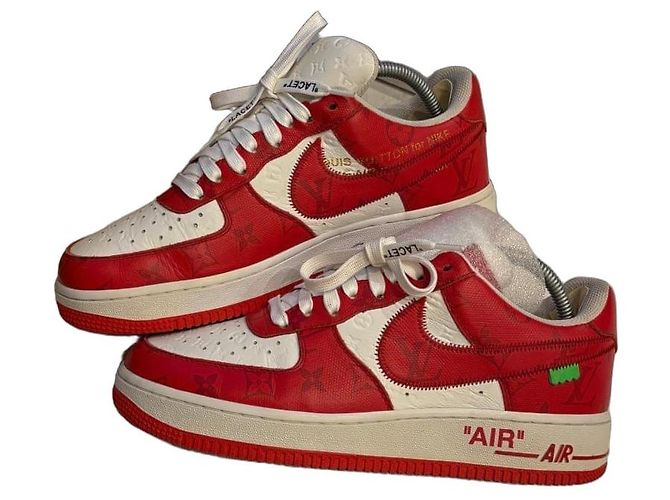 Louis Vuitton x Nike Air Force 1 '07 Sneaker Weiß Rot