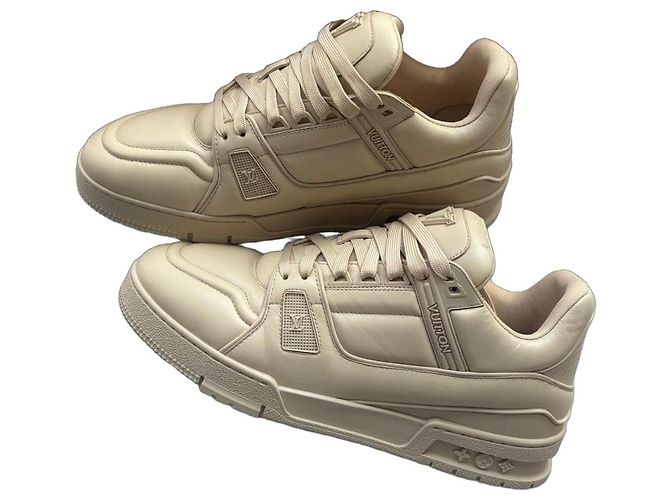 Louis Vuitton LV Trainer Sneaker Leder Beige