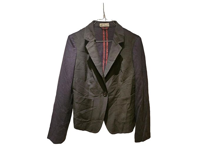 Blumarine Damen Blazer Schwarz Rot Dunkelblau