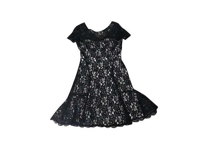 Diane von Furstenberg Vestido de encaje negro