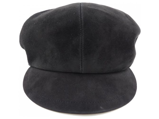 Christian Dior 85PAR921G704 Leather Cap Black