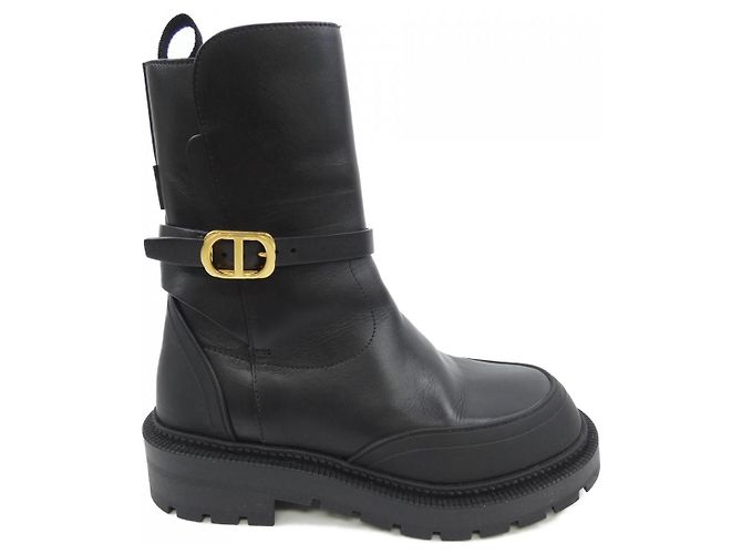 Botas de couro de bezerro Christian Dior DIOR EMPREINTE Preto