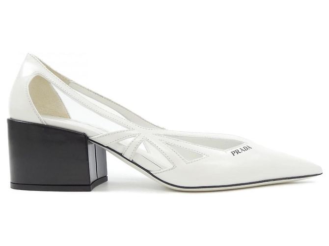 Prada Leather Pumps White