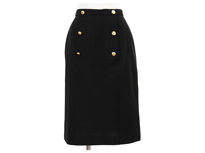 Timeless Chanel Strickjersey-Rock 100% Wolle Schwarz