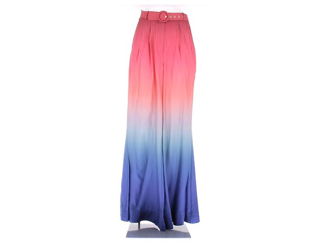 Pantalones Palazzo Zimmermann Degradados de Algodón Multicolor