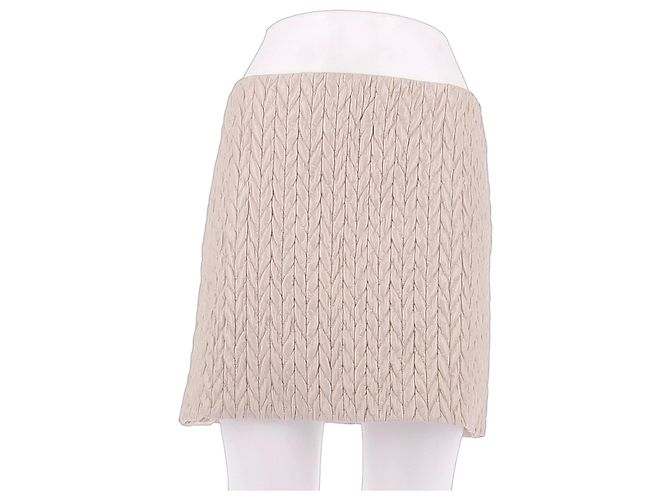 Miu Miu gesteppter Minirock beige