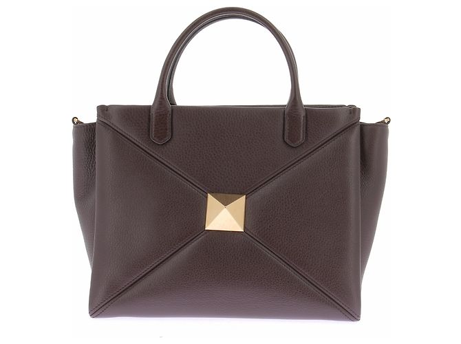 Bolsa Valentino Garavani One Stud em couro matelassê marrom 