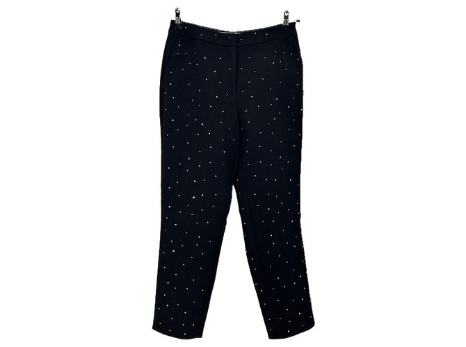 Autre Marque Pantaloni neri con strass Nero