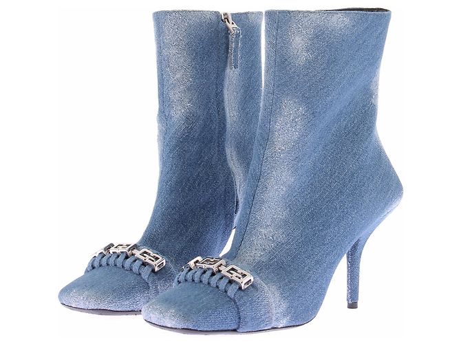 Givenchy Blue Denim Stiletto Boots