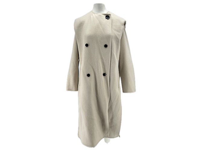 Cappotto lungo in lana beige Isabel Marant