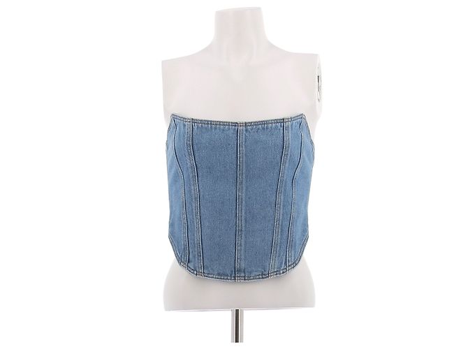 Autre Marque Corsetto in denim blu MAGDA BUTRYM