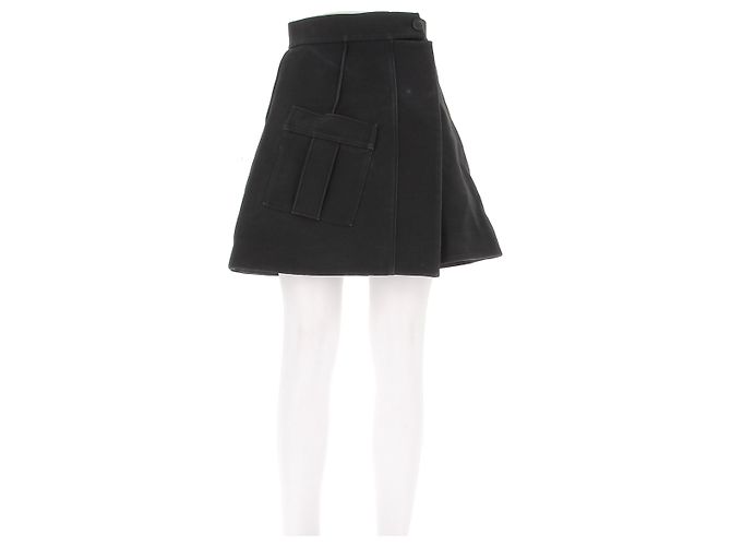 Louis Vuitton Wollrock in Schwarz