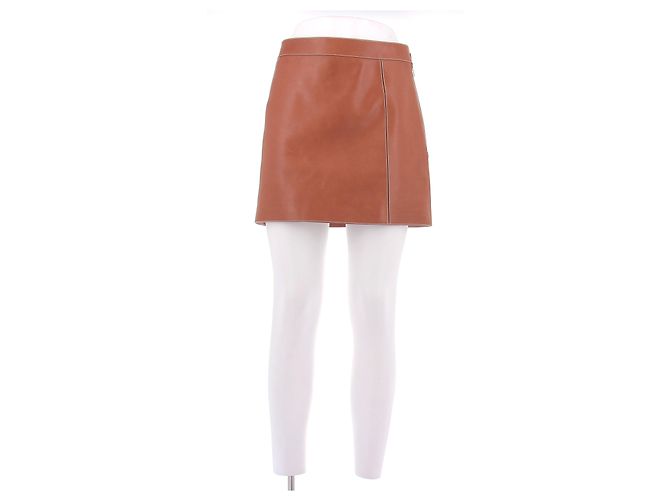 Saia de couro marrom Hermès
