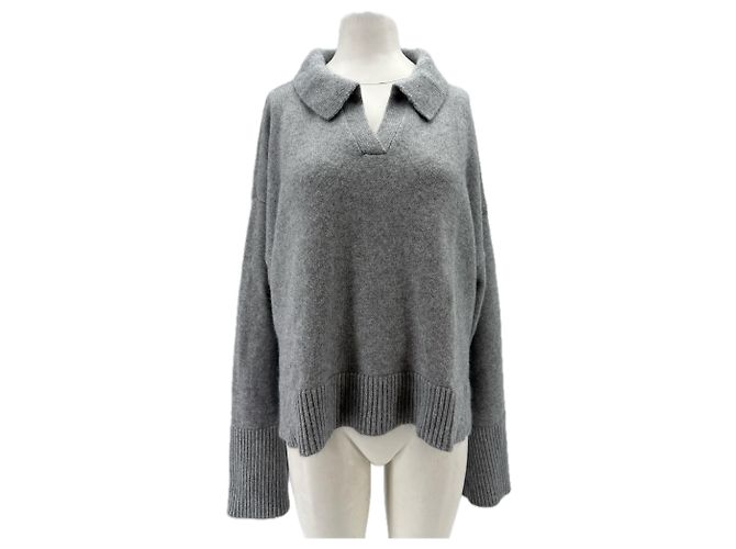 Autre Marque Grauer Wollpullover BAZILIKA 