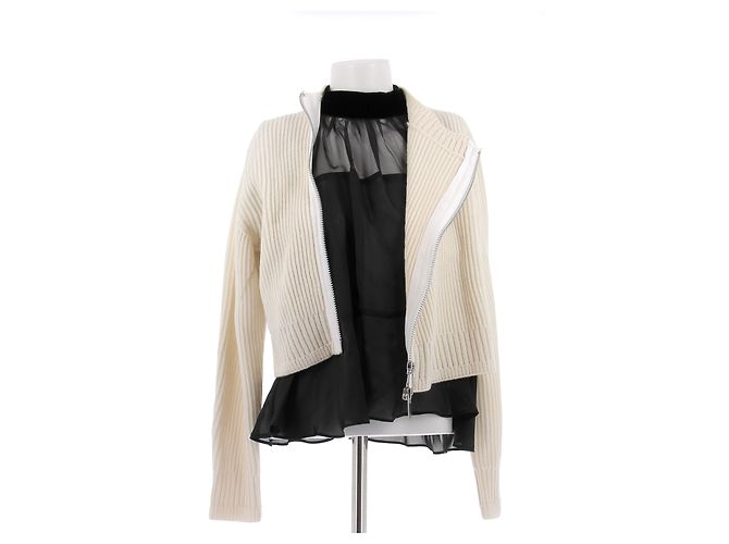 Sacai Wollpullover creme Beige 