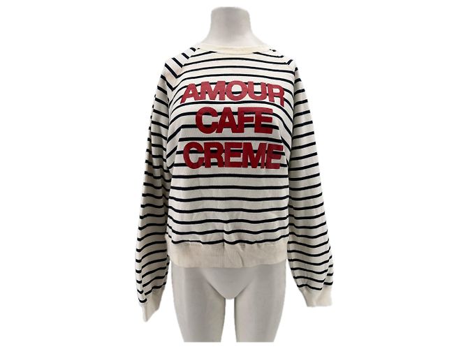 SéZane Pull marinière CHAMPS META MANQUANTS Bleu Marine