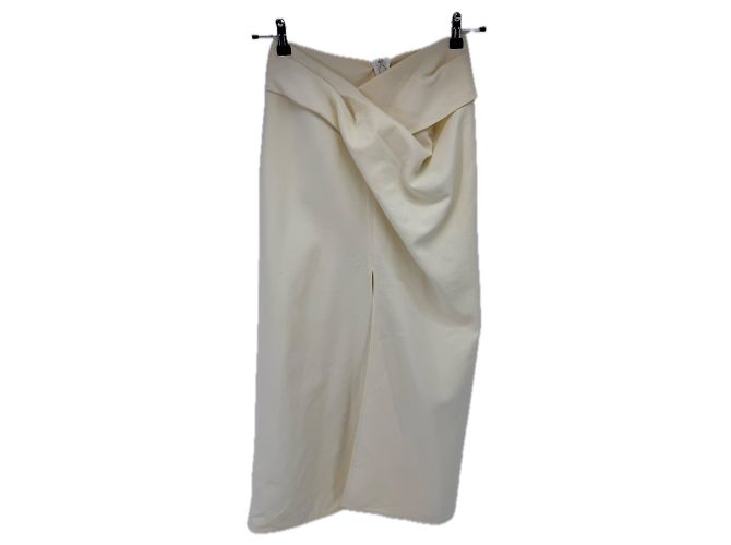 Autre Marque YEON Wollrock Creme Größe 36 Beige