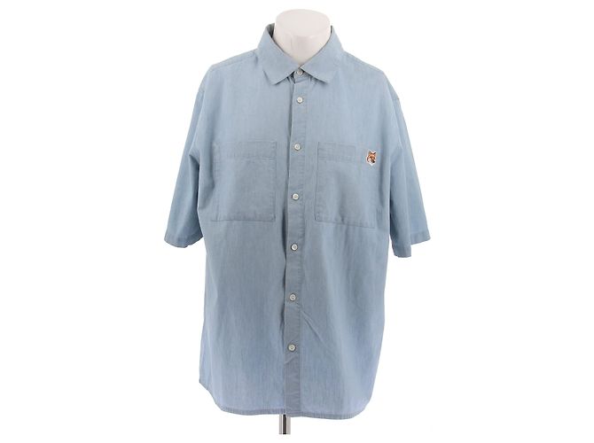 Autre Marque Camicia blu a maniche corte