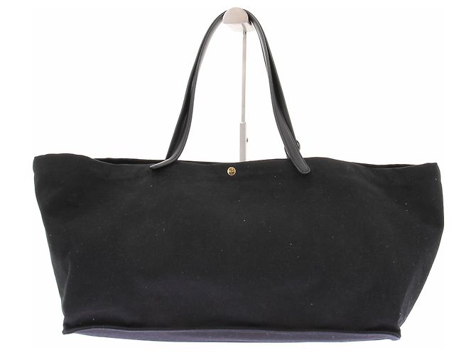 Borsa tote in tela nera The Row Nero