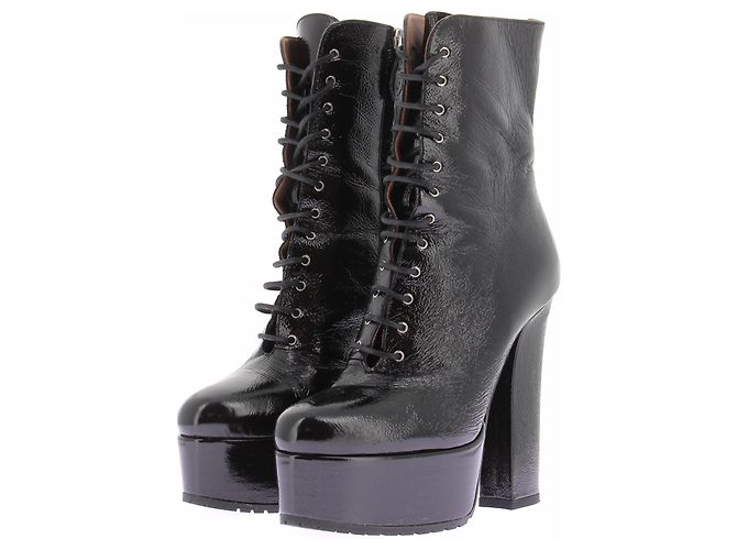 Alaïa Botas de charol negro