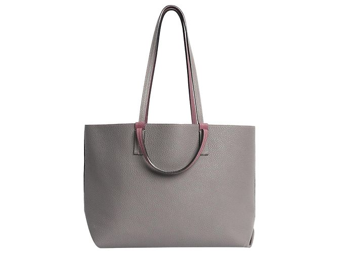 Moynat Sac cabas en cuir gris
