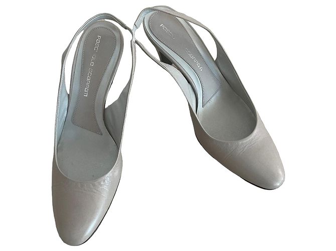 Autre Marque Décolleté Slingback in Pelle Pasquale Scarpati Grigio