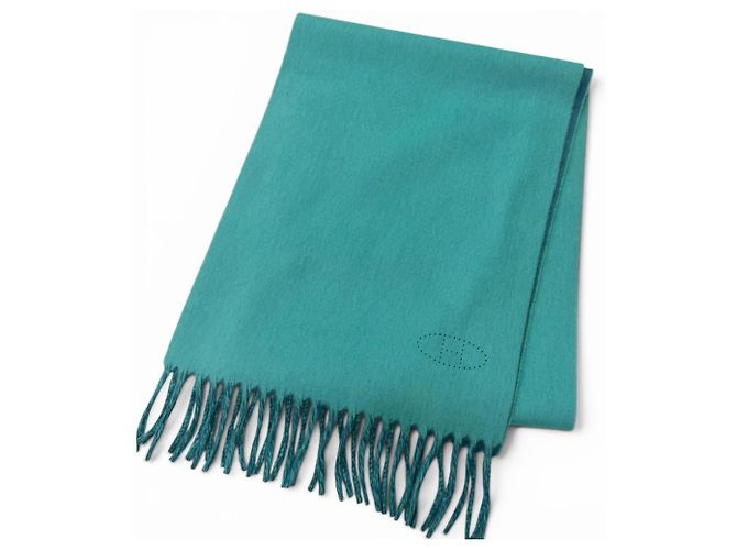 Hermès Hermes Turquoise Cashmere Stole