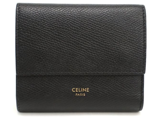 Céline Celine Tri-fold Wallet Black