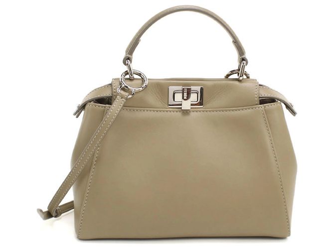 Bolsa Fendi 2WAY Peekaboo Bege