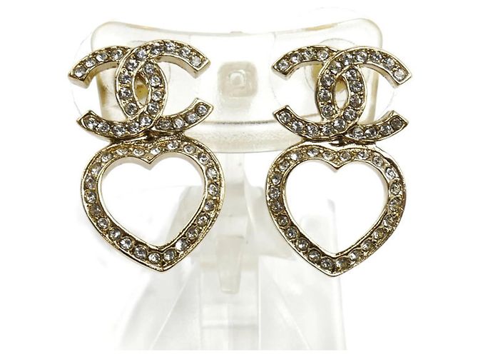 Boucles d'oreilles Coco Mark Heart en plaqué or Chanel