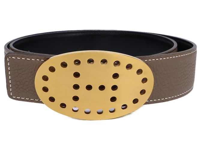 Hermès HERMES Evelyne Reversible Belt Black