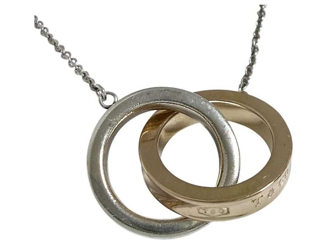 Collar con colgante de círculos entrelazados Tiffany & Co. Plata Dorado