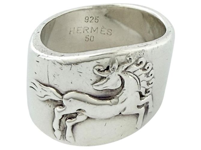 Ring Hermès Anello Gallop Horse Hermes Argento