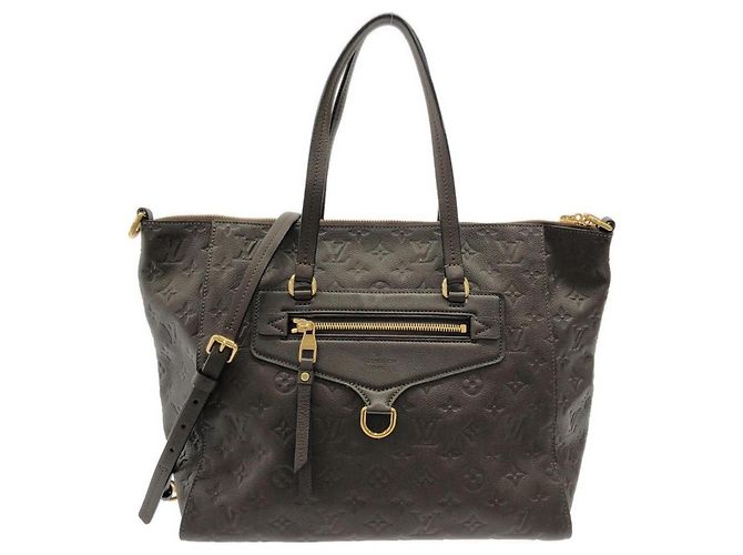 Bolsa de ombro Louis Vuitton Monogram Empreinte Lumineuse PM Marrom Castanho escuro