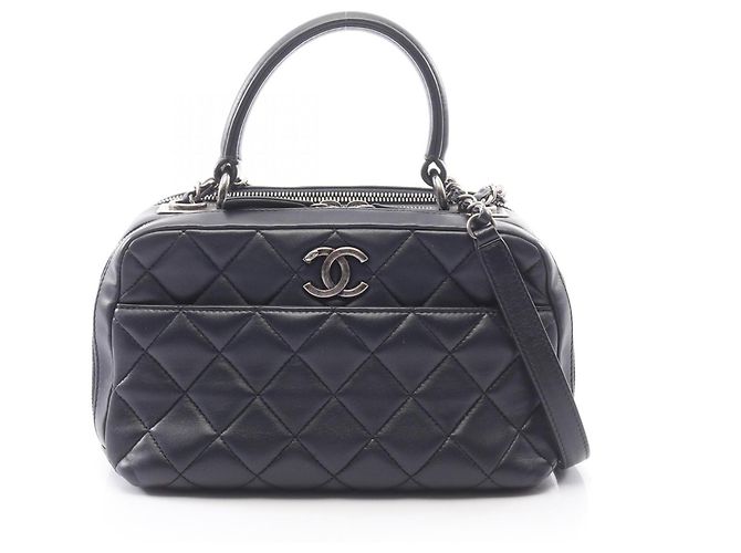 Borsa Bowling Matelassé Chanel Blu navy