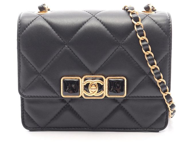 Borsa a tracolla mini Matelassé Chanel Nero