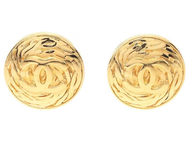 Orecchini a clip Chanel Coco Mark placcati oro D'oro
