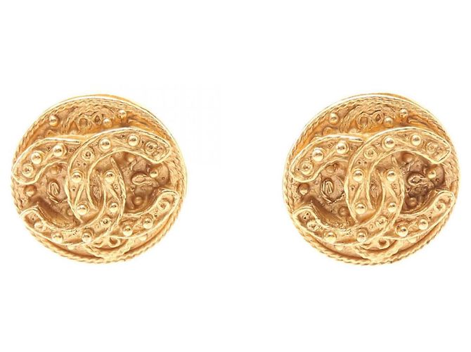 Timeless Chanel Coco Mark Clip-Ohrringe vergoldet Golden