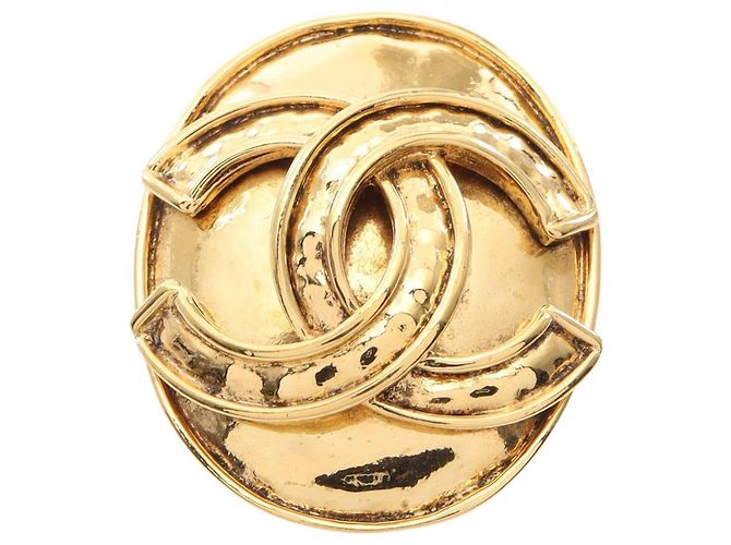 Spilla Chanel Coco Mark placcata oro D'oro