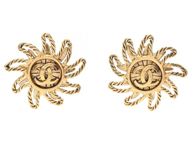 Orecchini a clip Chanel Coco Mark Sun Motif D'oro